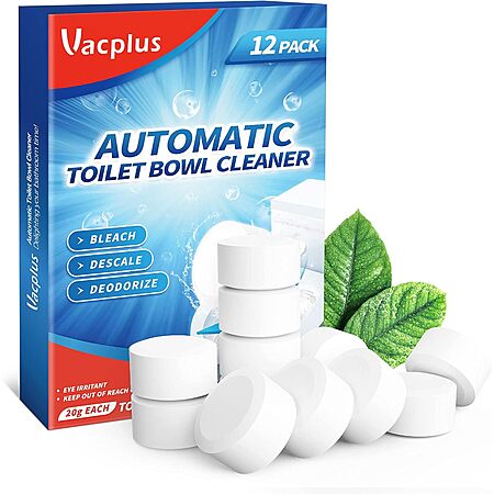 12-Pack Vacplus Toilet Bowl Cleaning Tablets at Amazon