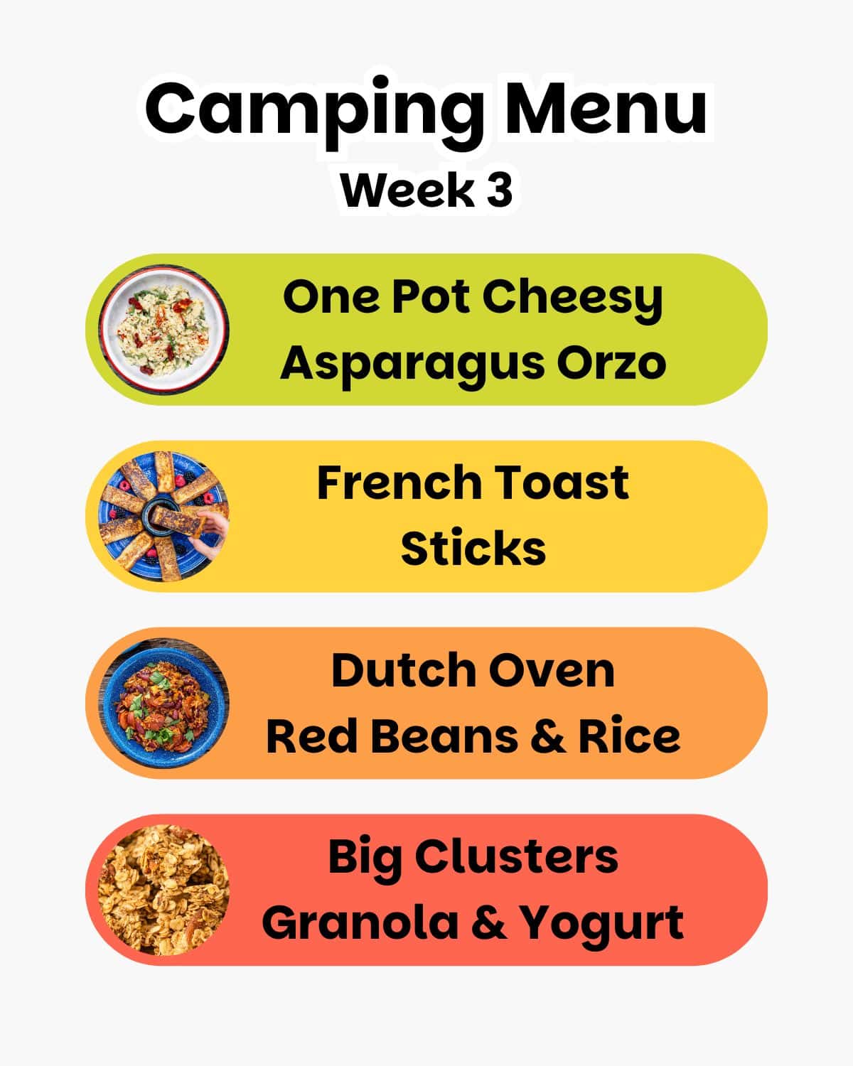 Camping Menu Week 3 – Fresh Off The Grid
